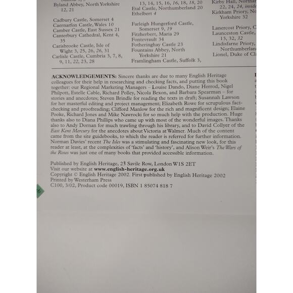 Royal Heritage: Kings and Queens English Heritage Sites Horsler Souvenir Bk 2002 - Picture 6 of 6